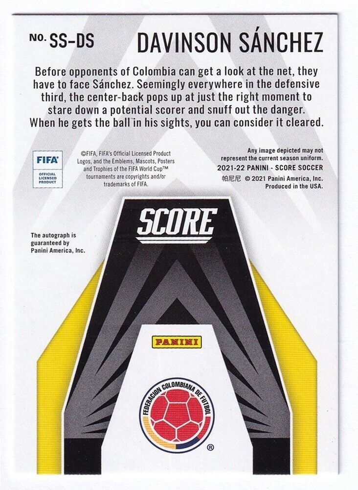 2021-22 Panini Score FIFA AU Davinson Sanchez Colombia 035/199