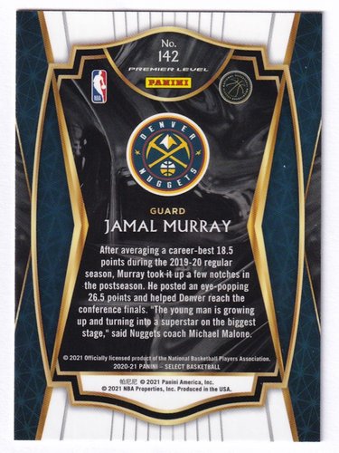 2021 Panini Select Jamal Murray Nuggets #142
