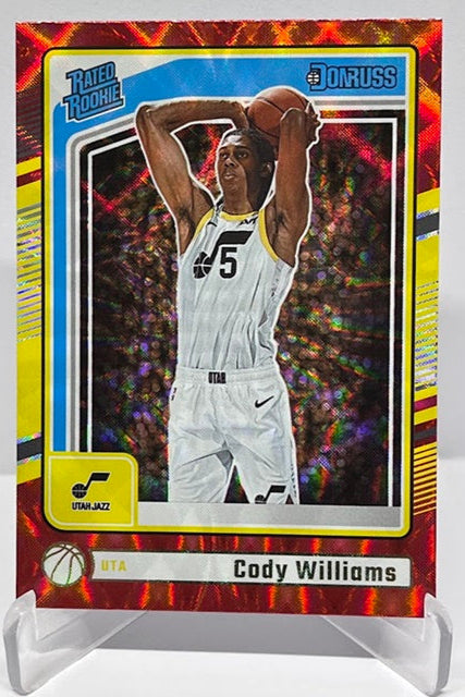 2024-25 Panini Donruss Red Rated Rookie Cody Williams Utah Jazz #230 *6