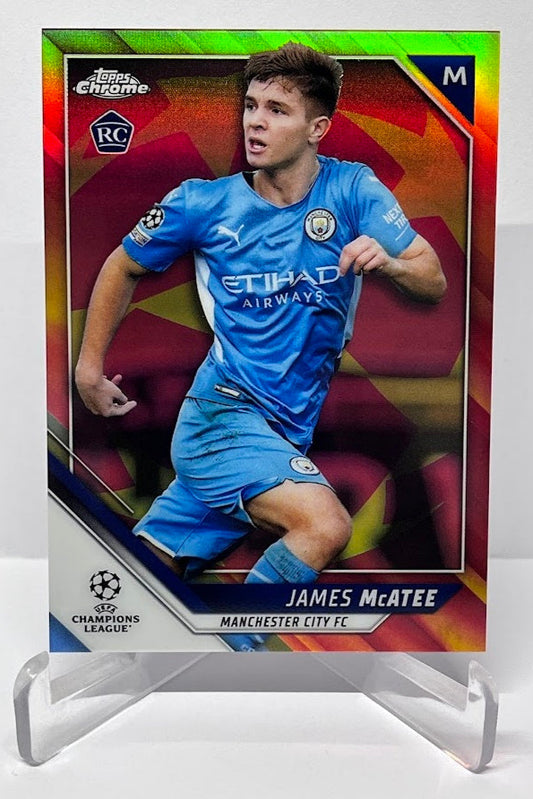 2022 Topps Chrome Champions League RC James McAtee Manchester City #53