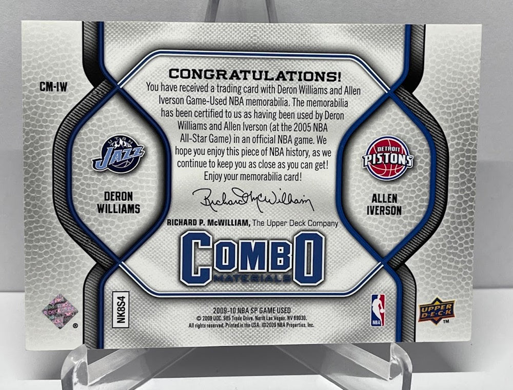 2009-10 Upper Deck SP Game Used Combo Materials Iverson Williams 05/50