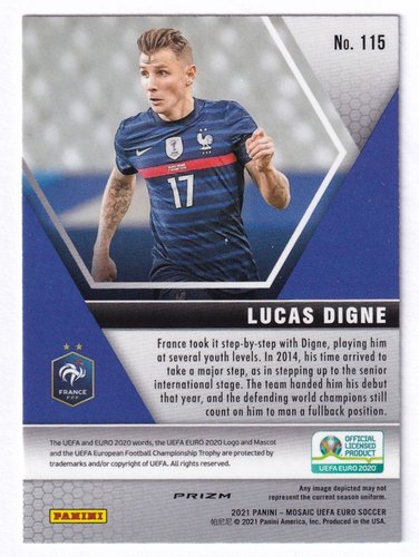 2021 Panini Mosaic Silver Lucas Digne France #115