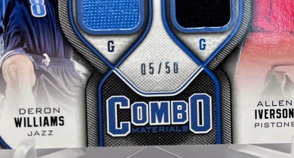 2009-10 Upper Deck SP Game Used Combo Materials Iverson Williams 05/50
