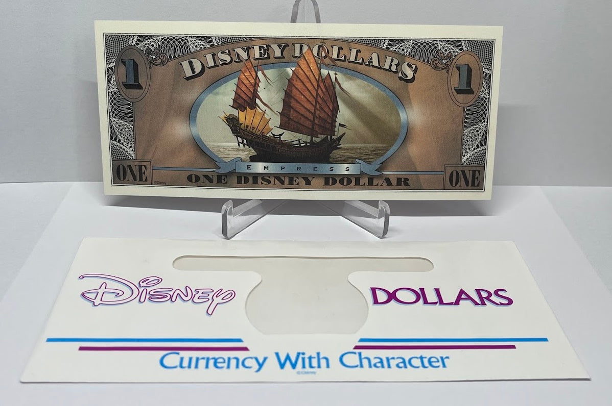 $1 Disney Dollar 20 Years 2007 Pirates of the Caribbean Empress uncirculated B