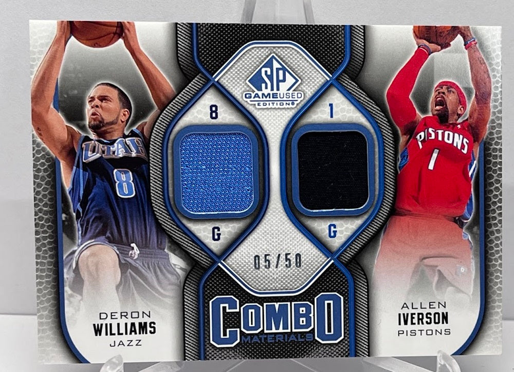 2009-10 Upper Deck SP Game Used Combo Materials Iverson Williams 05/50