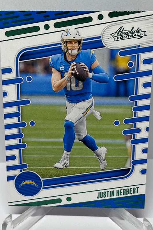 2024 Panini Absolute Green Foil Justin Herbert Los Angeles Chargers #57 *3