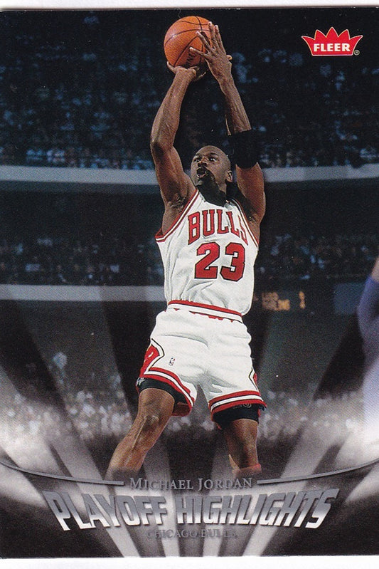 2007-08 Fleer Playoff Highlights Michael Jordan Chicago Bulls #PH7
