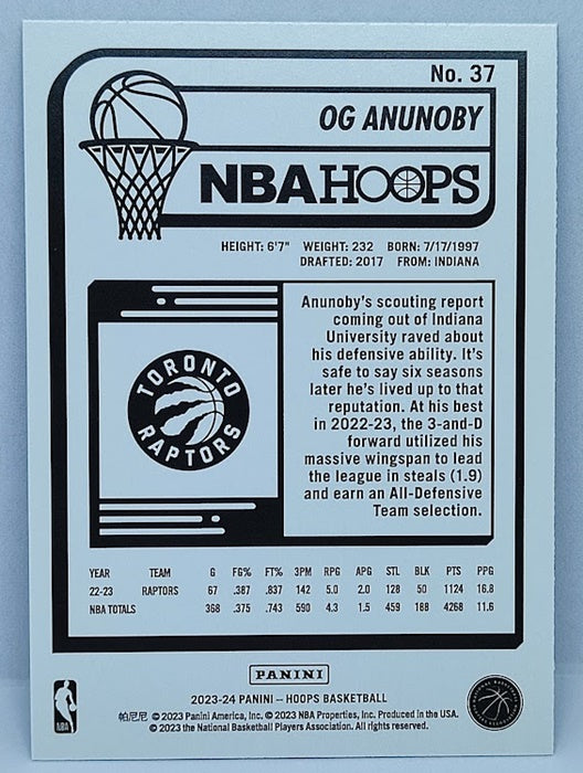 2023-24 Panini Phoenix OG Anunoby New York Knicks #72
