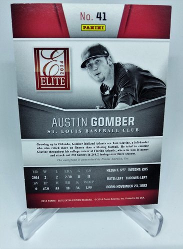 2014 Panini Elite Extra Franchise Futures Austin Gomber Colorado 01/10 #41