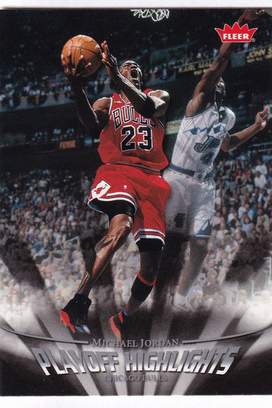 2007-08 Fleer Playoff Highlights Michael Jordan Chicago Bulls #PH9