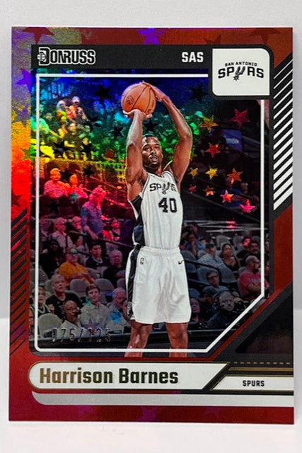 2024-25 Panini Donruss Red Stars Harrison Barnes Spurs 075/125 #23 *6