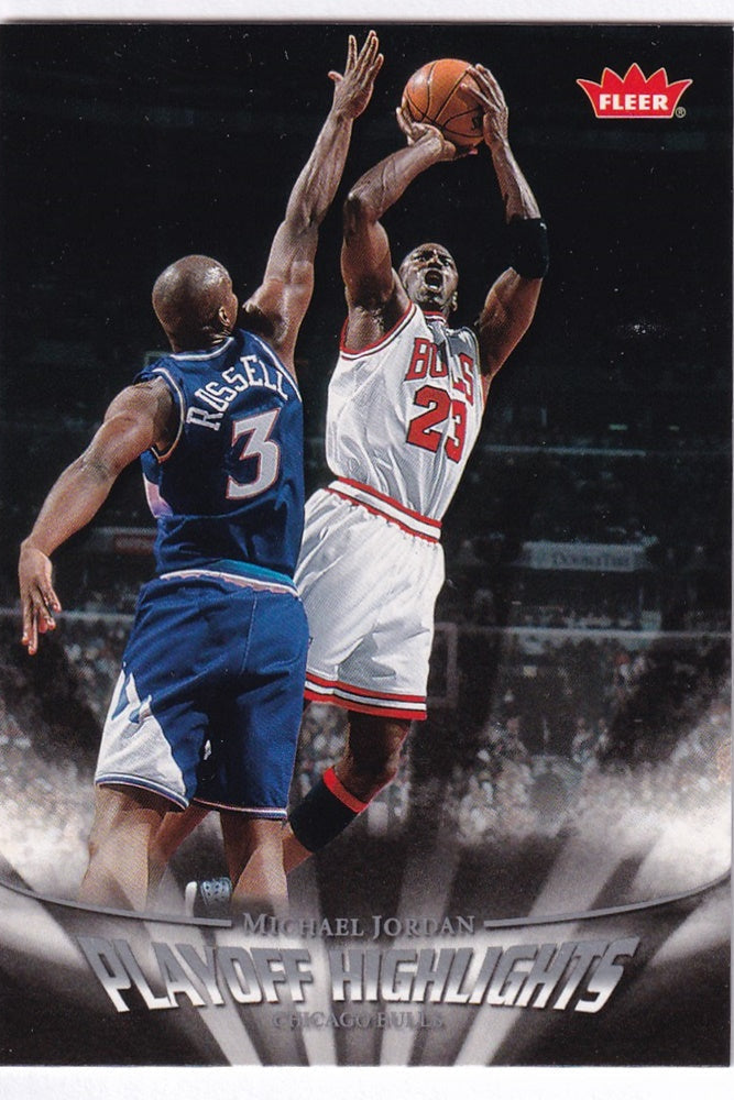 2007-08 Fleer Playoff Highlights Michael Jordan Chicago Bulls #PH10
