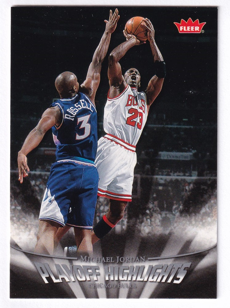 2007-08 Fleer Playoff Highlights Michael Jordan Chicago Bulls #PH10