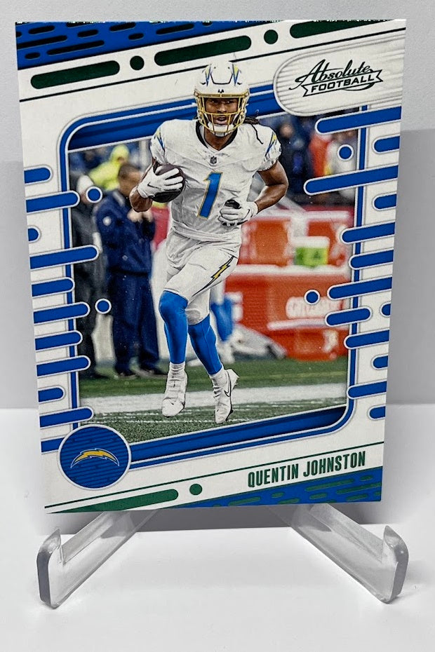 2024 Panini Absolute Green Foil Quentin Johnston Los Angeles Chargers #60 *3