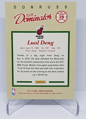 2014-15 Panini Donruss Elite Dominators Luol Deng Heat 488/999 #28