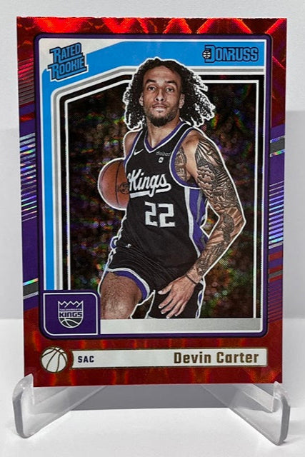 2024-25 Panini Donruss Red Rated Rookie Devin Carter Kings #210 *6