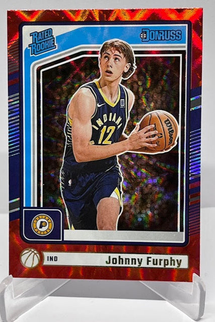 2024-25 Panini Donruss Red Rated Rookie Johnny Furphy Pacers #242 *6
