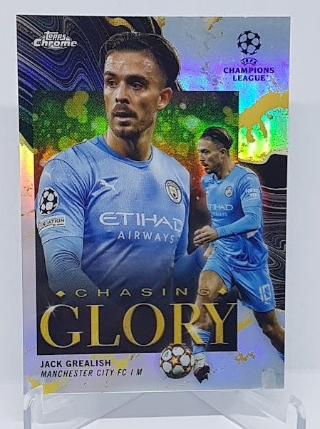 2022 Topps Chrome Champions League Chasing Glory Jack Grealish Manchester