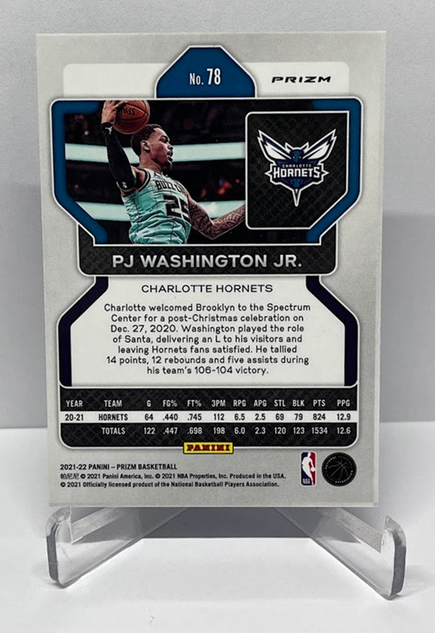 2021-22 Panini Prizm 75th Anniversary Blue Diamond PJ Washington #78