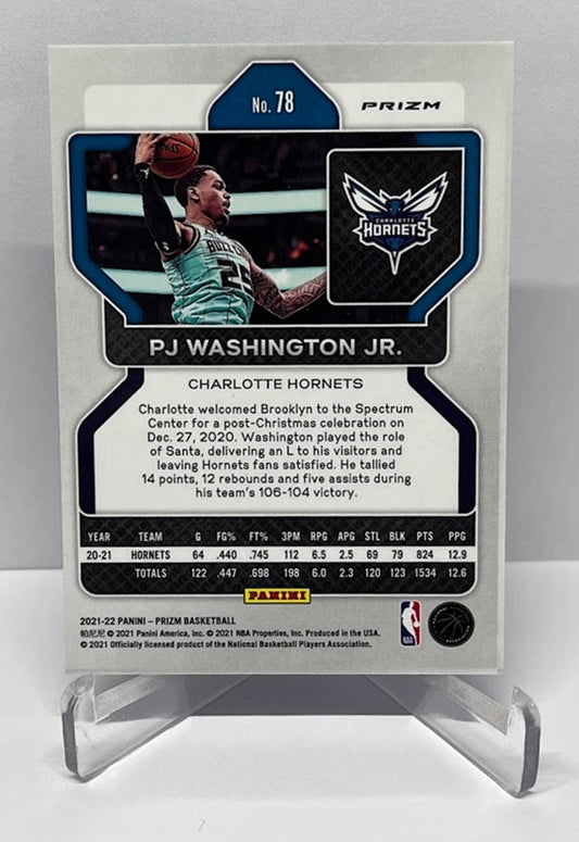 2021-22 Panini Prizm 75th Anniversary Blue Diamond PJ Washington #78