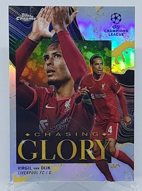 2022 Topps Chrome Champions League Chasing Glory Virgil Van Dijk Liverpool