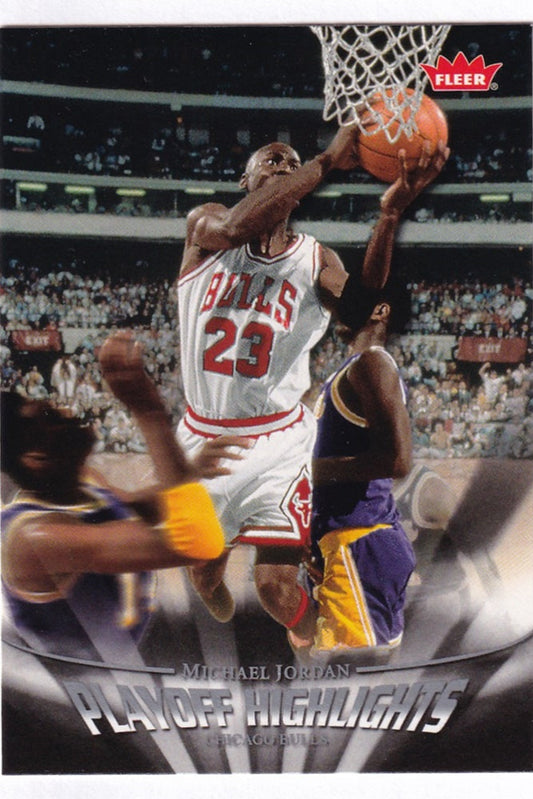 2007-08 Fleer Playoff Highlights Michael Jordan Chicago Bulls #PH13