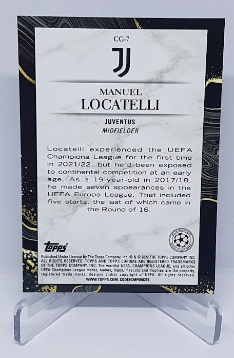 2022 Topps Chrome Champions League Chasing Glory Manuel Locatelli Juventus