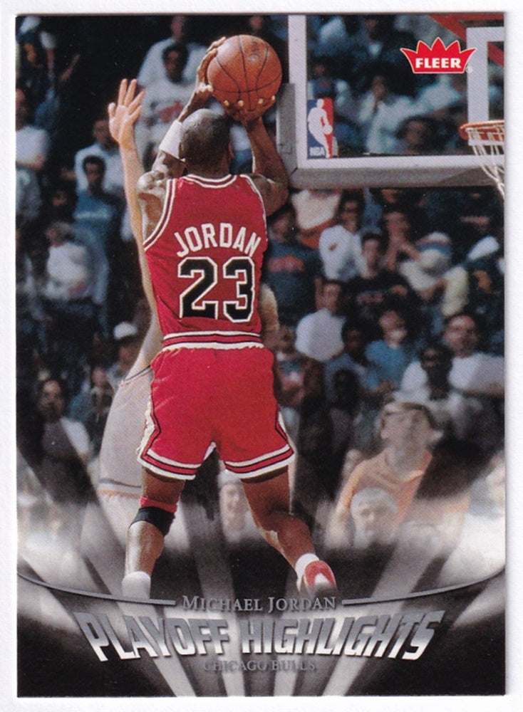 2007-08 Fleer Playoff Highlights Michael Jordan Chicago Bulls #PH15