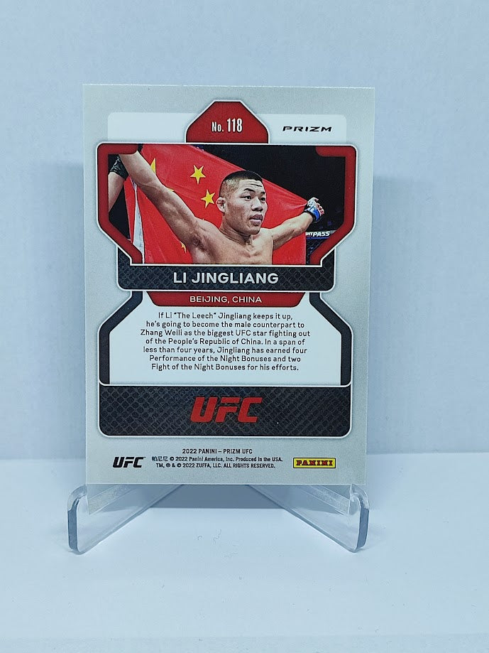 2022 Panini Prizm UFC Green Prizm RC Li Jingliang #118
