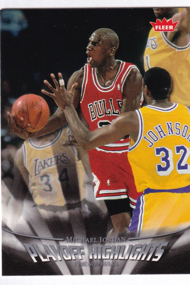 2007-08 Fleer Playoff Highlights Michael Jordan Chicago Bulls #PH16