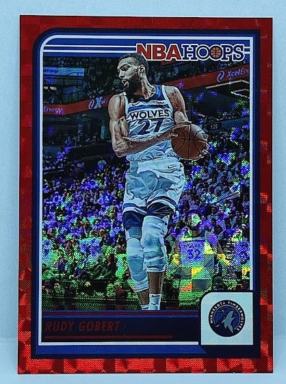 2023-24 Panini Hoops Hyper Red Rudy Gobert Timberwolves 80/99