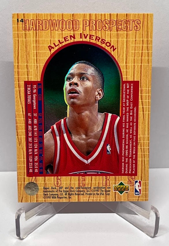1996-97 Upper Deck Hardwood Prospects Allen Iverson 76ers #14
