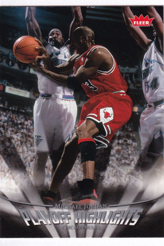 2007-08 Fleer Playoff Highlights Michael Jordan Chicago Bulls #PH17