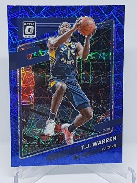 2021-22 Panini Donruss Optic Blue Velocity Prizm TJ Warren Pacers #44
