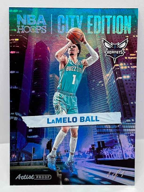 2024-25 Panini Hoops City Edition Artist Proof Lamelo Ball Hornets #22 1/1