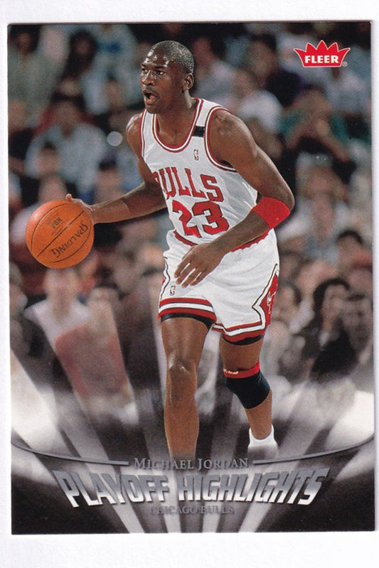 2007-08 Fleer Playoff Highlights Michael Jordan Chicago Bulls #PH21
