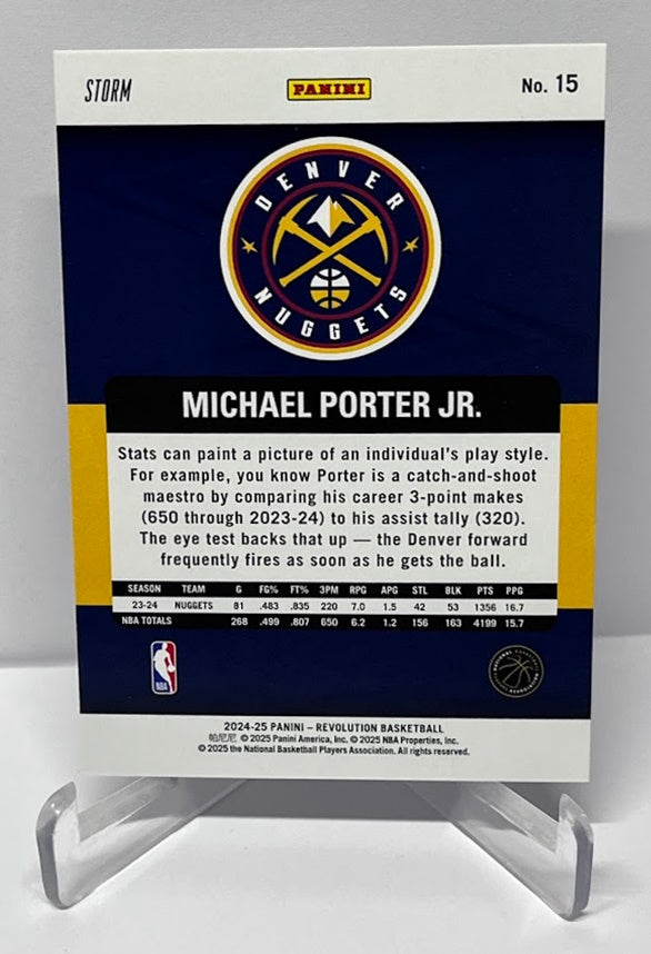 2024-25 Panini Revolution Storm Michael Porter jr Nuggets #15