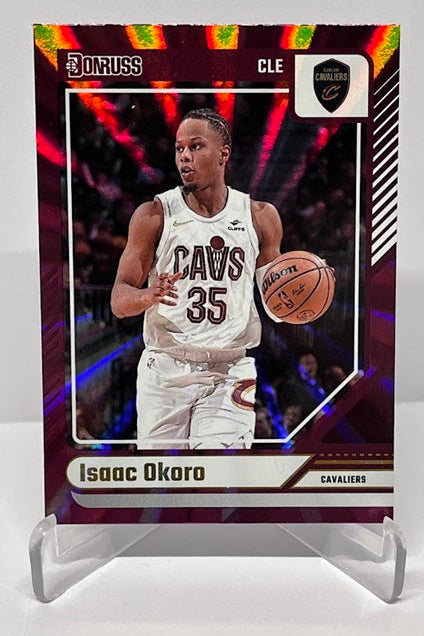 2024-25 Panini Donruss Holo Maroon Laser Isaac Okoro Cavaliers #157 *6