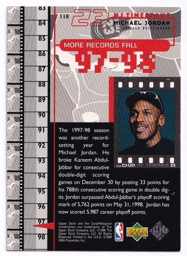1998-99 Upper Deck Michael Jordan Bulls #118