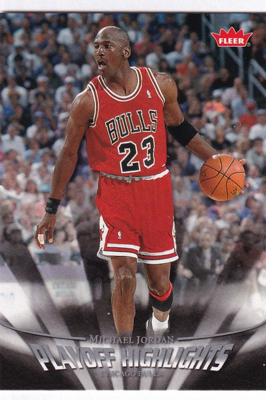 2007-08 Fleer Playoff Highlights Michael Jordan Chicago Bulls #PH24