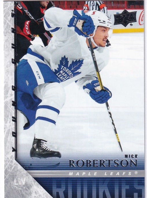2020-21 Upper Deck Extended Series Young Guns Tribute Nick Robertson Maple Leafs