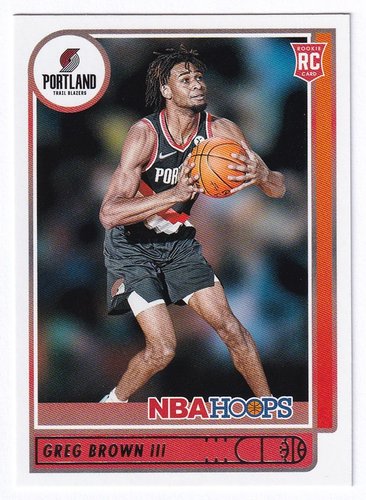 2021-22 Panini Hoops RC Greg Brown III Portland #226