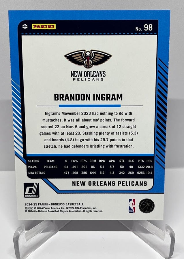 2024-25 Panini Donruss Holo Maroon Laser Brandon Ingram Pelicans #98 *6