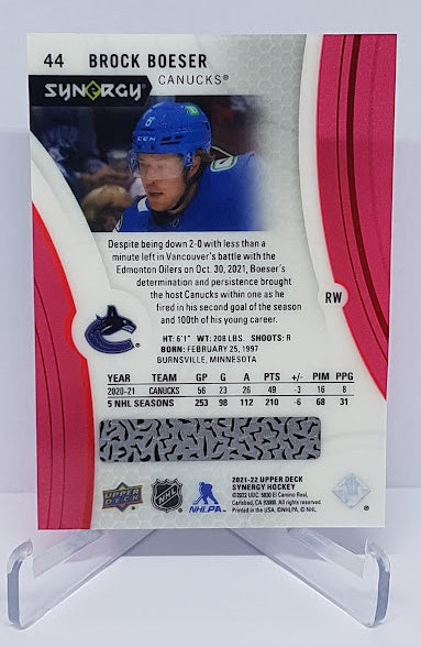 2021-22 Upper Deck Synergy Acetate Brock Boeser Vancouver Canucks #44
