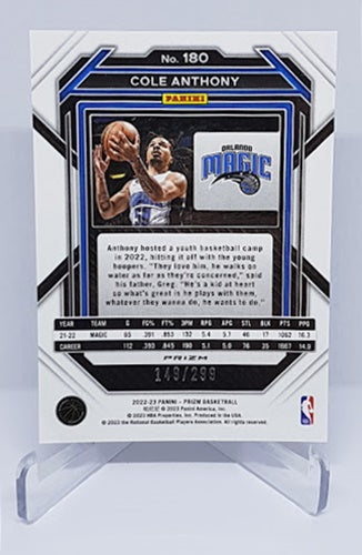 2022-23 Panini Prizm Red Cole Anthony Magic 149/299 #180