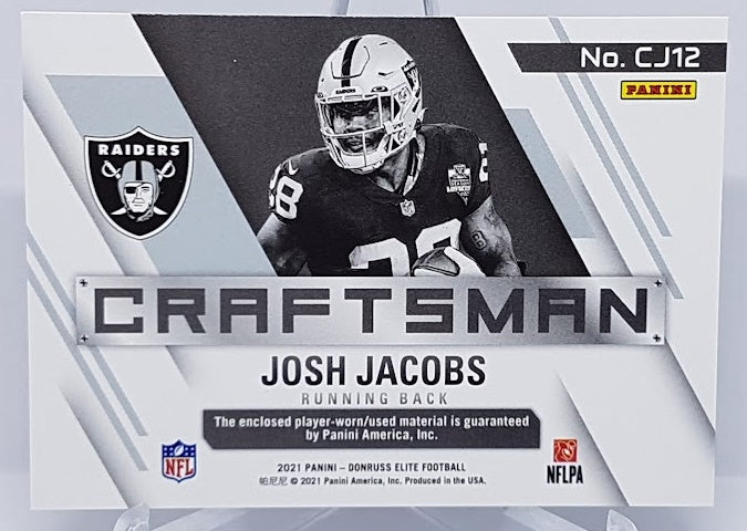 2021 Panini Donruss Elite Craftsman Josh Jacobs Raiders 86/99