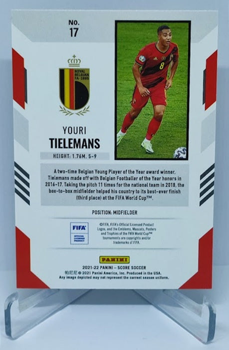 2021-22 Panini Score FIFA Red Laser Youri Tielemans Belgium #17