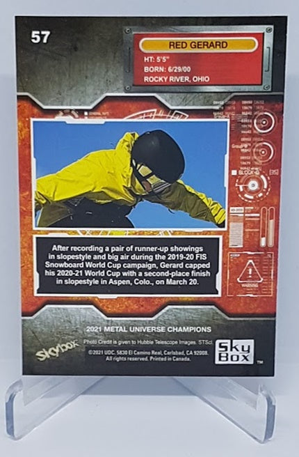 2021 Skybox Metal Universe Red Gerard Snowboarding #57