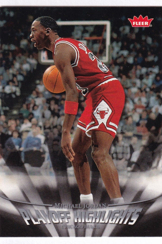 2007-08 Fleer Playoff Highlights Michael Jordan Chicago Bulls #PH25