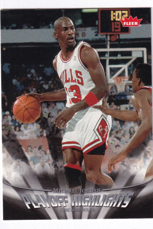2007-08 Fleer Playoff Highlights Michael Jordan Chicago Bulls #PH27